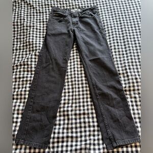 Black Straight-Leg Jeans